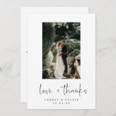 Moderne Liebe und Dank für das Hochzeitsstipendium Dankeskarte (Vorne/Hinten)