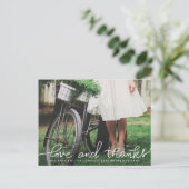 Moderne Liebe und dank handgeschriebener Technik | Postkarte (Stehend Vorderseite)