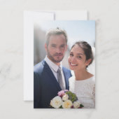 Moderne Liebe und Dank Hochzeit 2 Foto Dankeskarte (Rückseite)