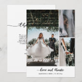 Moderne Liebe und dank Script-Hochzeitsskripten Fo Dankeskarte (Vorne/Hinten)