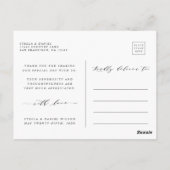 Moderne Liebe und danke 4 Foto Wedding Vielen Dank Postkarte (Rückseite)