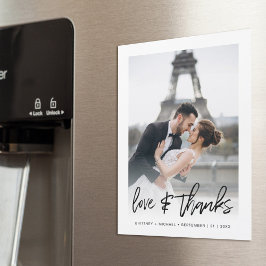 Moderne Liebe und danke Foto Vielen Dank Magnetkarte