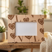 Moderne "LIEBE" und Kunst im Herz Geätzte Rahmen