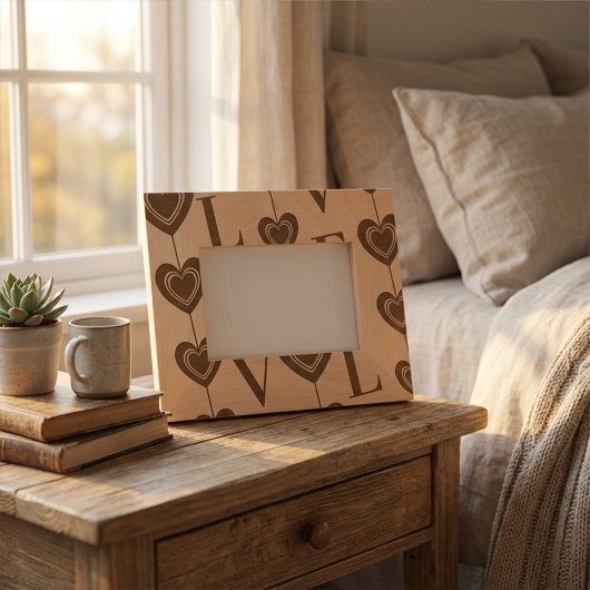 Moderne "LIEBE" und Kunst im Herz Geätzte Rahmen