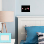 Moderne "Liebe" und rosafarbene Rosenblüten Foliendrucke (In Situ (Schlafzimmer))