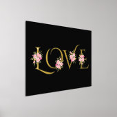 Moderne "Liebe" und rosafarbene Rosenblüten Foliendrucke (Ablage )