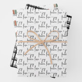 Moderne Liebe und Weihnachtsfeiertage Geschenkpapier Set (Beispiel)