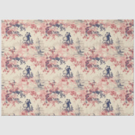 Moderne Liebe Valentine Red Toile de Jouy Pattern Seidenpapier