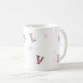 Moderne LIEBE Valentine's Day Custom Fotos Kaffeetasse (VorderseiteRechts)