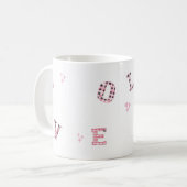 Moderne LIEBE Valentine's Day Custom Fotos Kaffeetasse (Vorderseite Links)