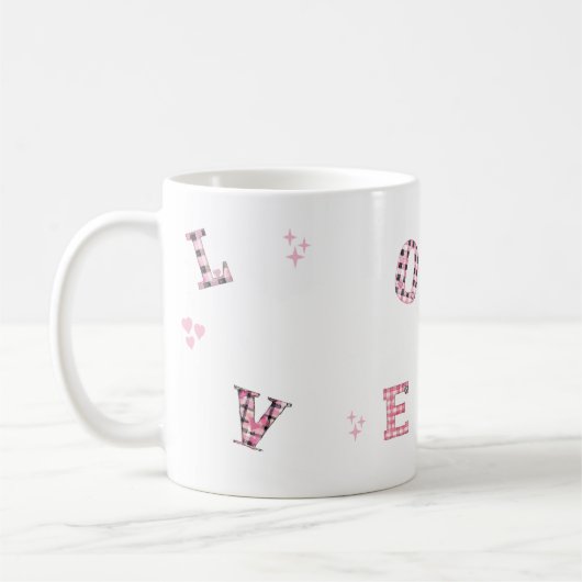 Moderne LIEBE Valentine's Day Custom Fotos Kaffeetasse (Links)