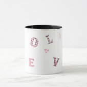 Moderne LIEBE Valentine's Day Custom Fotos Tasse (Zentrum)