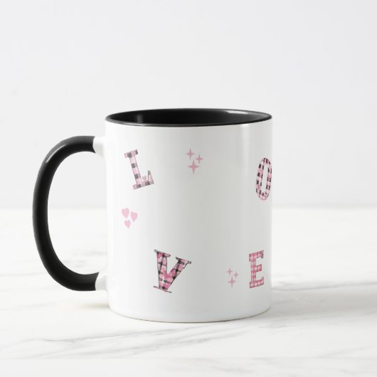 Moderne LIEBE Valentine's Day Custom Fotos Tasse (Links)
