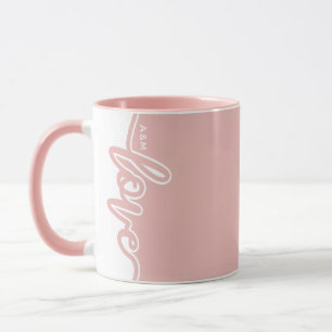 Moderne LIEBE Valentine's Day Custom Initials Tass Tasse