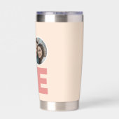 Moderne Liebe Valentines Foto Thermobecher (Rückseite)