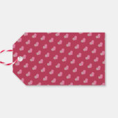 Moderne "Liebe" Viva Magenta Geschenkanhänger (Rückseite Horizontal)