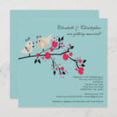 Moderne Liebe-Vogel-Brautparty-Einladung Einladung (Vorne/Hinten)