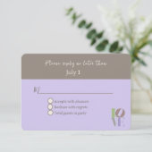 Moderne LIEBE Wedding RSVP Einladung (Stehend Vorderseite)