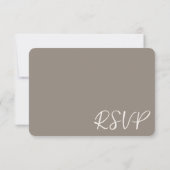 Moderne LIEBE Wedding RSVP Einladung (Rückseite)
