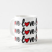 Moderne Liebe Wiederholung von Musterbeispielen Ta Kaffeetasse (Vorderseite Links)