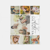 Moderne Liebe YiaYia-Familienfoto Collage Fleecedecke (Vorderseite)