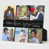 Moderne LIEBE YOU 6 Foto Collage Handgeschriebenes Fotoplatte (Seite)