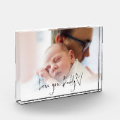 Moderne Liebe You Daddy Script Heart Foto Overlay (Links)