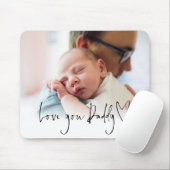 Moderne Liebe You Daddy Script Name Foto Overlay Mousepad (Mit Mouse)