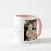 Moderne "Liebe you Granny" 2-Foto Tasse (VorderseiteRechts)