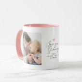 Moderne "Liebe you Granny" 2-Foto Tasse (Vorderseite Links)