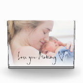 Moderne Liebe You Mommy Script Heart Foto Overlay (Vorderseite)