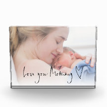 Moderne Liebe You Mommy Script Heart Foto Overlay