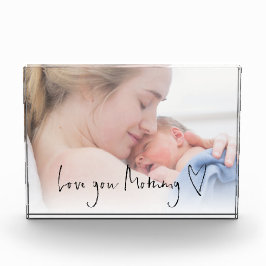 Moderne Liebe You Mommy Script Heart Foto Overlay