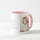Moderne "Liebe you Nan" 2-Foto Tasse (VorderseiteRechts)