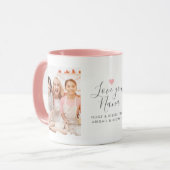 Moderne "Liebe you Nana" 2-Foto Tasse (Vorderseite Links)