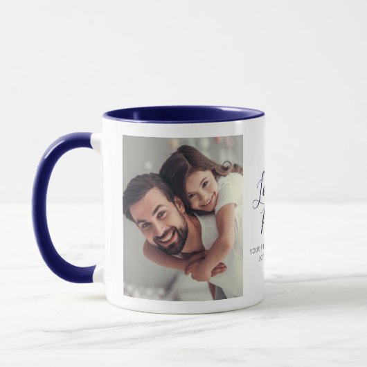 Moderne "Liebe you Papa" 2-Foto Tasse (Links)