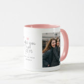 Moderne "Liebe You Sister" 2-Foto Tasse (VorderseiteRechts)