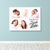 Moderne Liebe Zitat FotoCollage Leinwanddruck (Insitu (Holzboden))