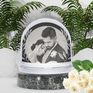 Moderne Liebesdrehbuch-Hochzeitsfoto-Andenken Schneekugeln