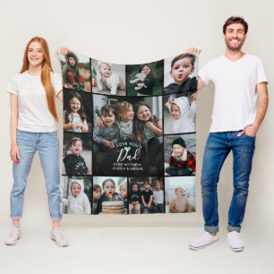 Moderne Liebeserklärung an Papa/Vati/Sonstige Foto Fleecedecke