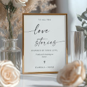 Moderne Liebesgenerationen Hochzeitsschild Poster