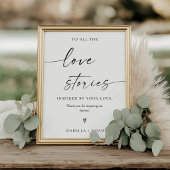 Moderne Liebesgenerationen Hochzeitsschild Poster