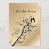 Moderne Liebesvögel rustikale Landhochzeit Einladung (Vorne/Hinten)