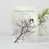 Moderne Liebesvögel rustikale Landhochzeit Einladung (Stehend Vorderseite)