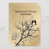 Moderne Liebesvögel rustikale Landhochzeit Einladung (Vorne/Hinten)