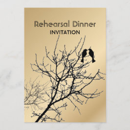 Moderne Liebesvögel rustikale Landhochzeit Einladung