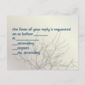 Moderne Liebesvögel rustikale Landhochzeit uAwg Einladungspostkarte (Rückseite)