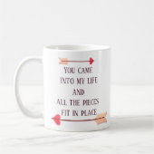 Moderne, liebevolle Text-Kaffee-Tasse Kaffeetasse (Links)