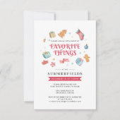 Moderne Lieblingssendungen Weihnachtsfeiertage Einladung (Vorderseite)