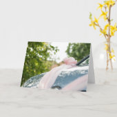 Moderne Lifestyle-Foto Hochzeitkarte Karte (Gelbe Blume)